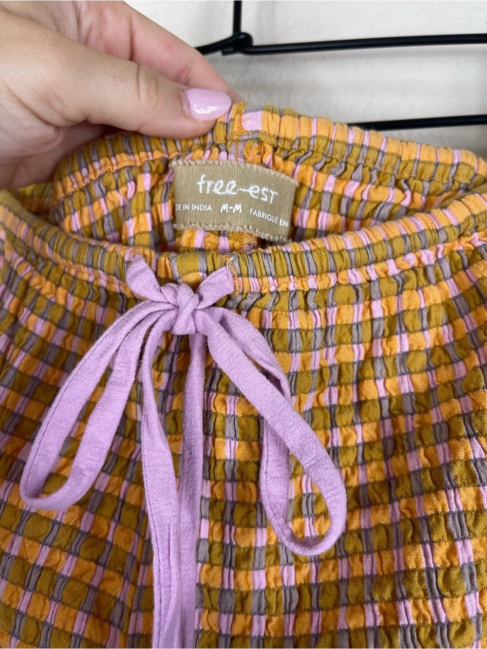 Free People Free-est Sofia Checkered Bloomer Shorts Size Medium